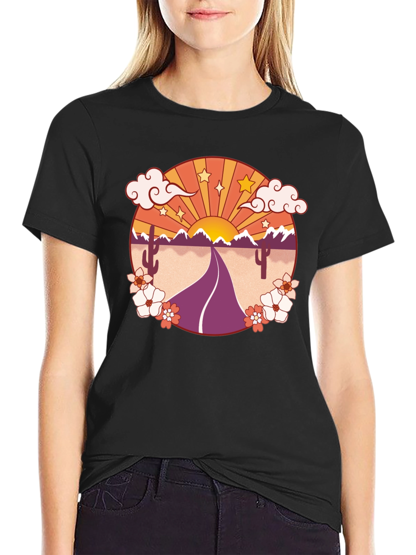 Retro Desert Road Trip Graphic Tee