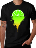 Melting Lime Graphic T-Shirt - Stylish Mens Tee
