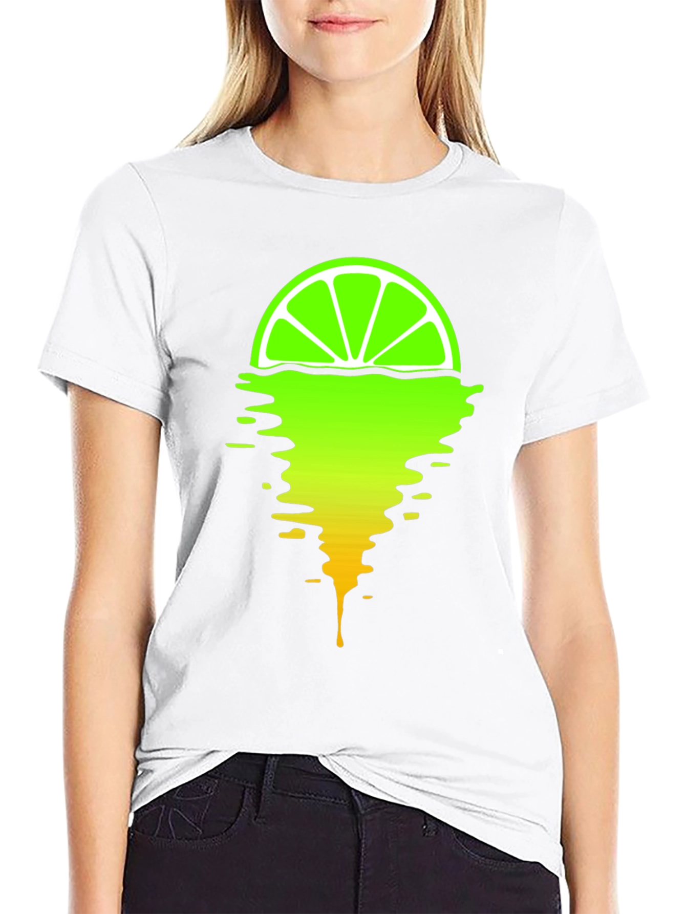 Melting Lime Graphic T-Shirt - Stylish Mens Tee