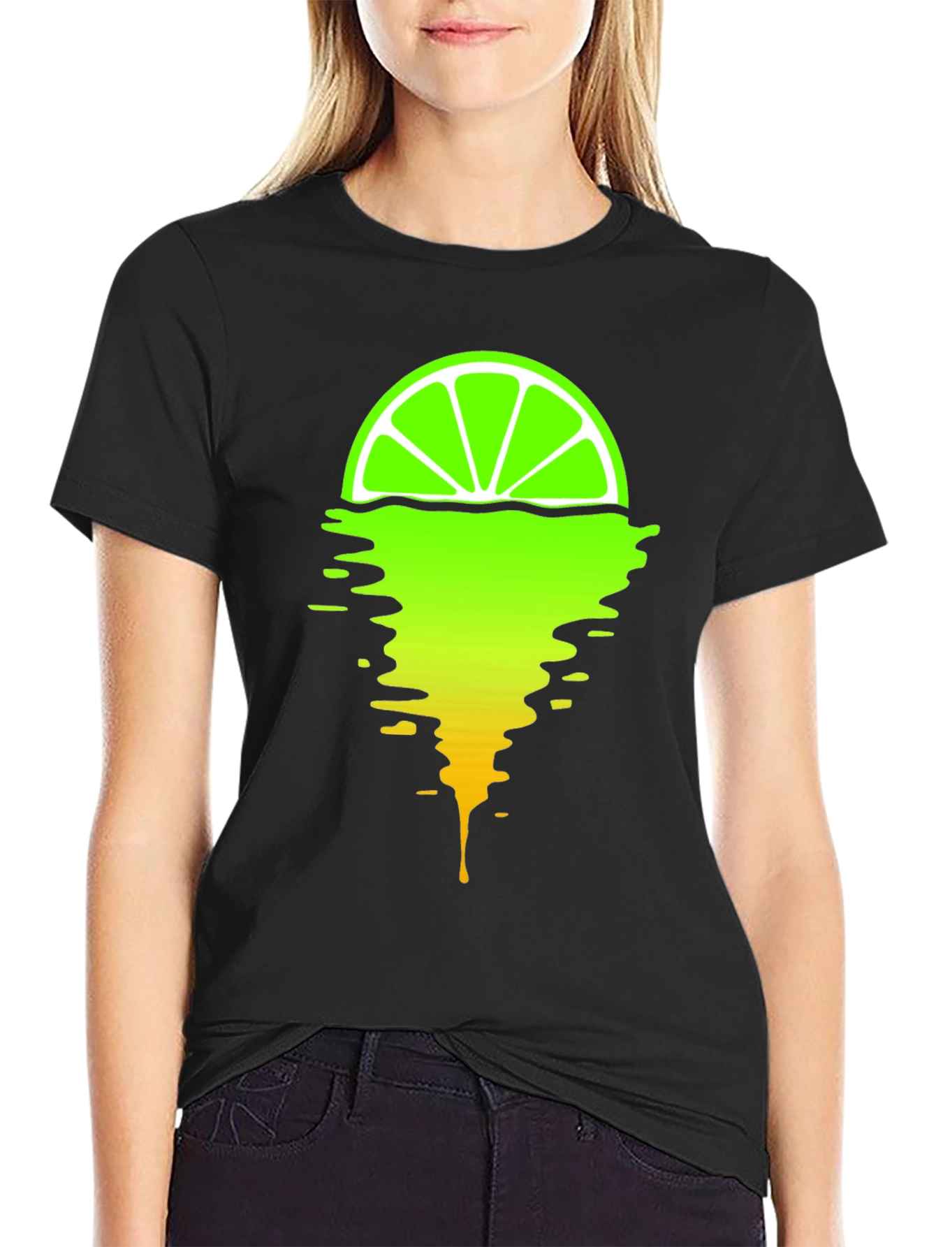 Melting Lime Graphic T-Shirt - Stylish Mens Tee