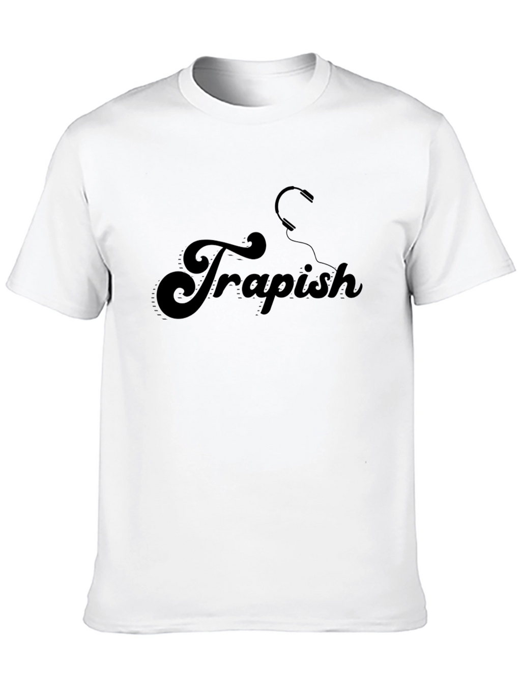 Trapish Graphic Tee - Stylish Black Cotton T-Shirt