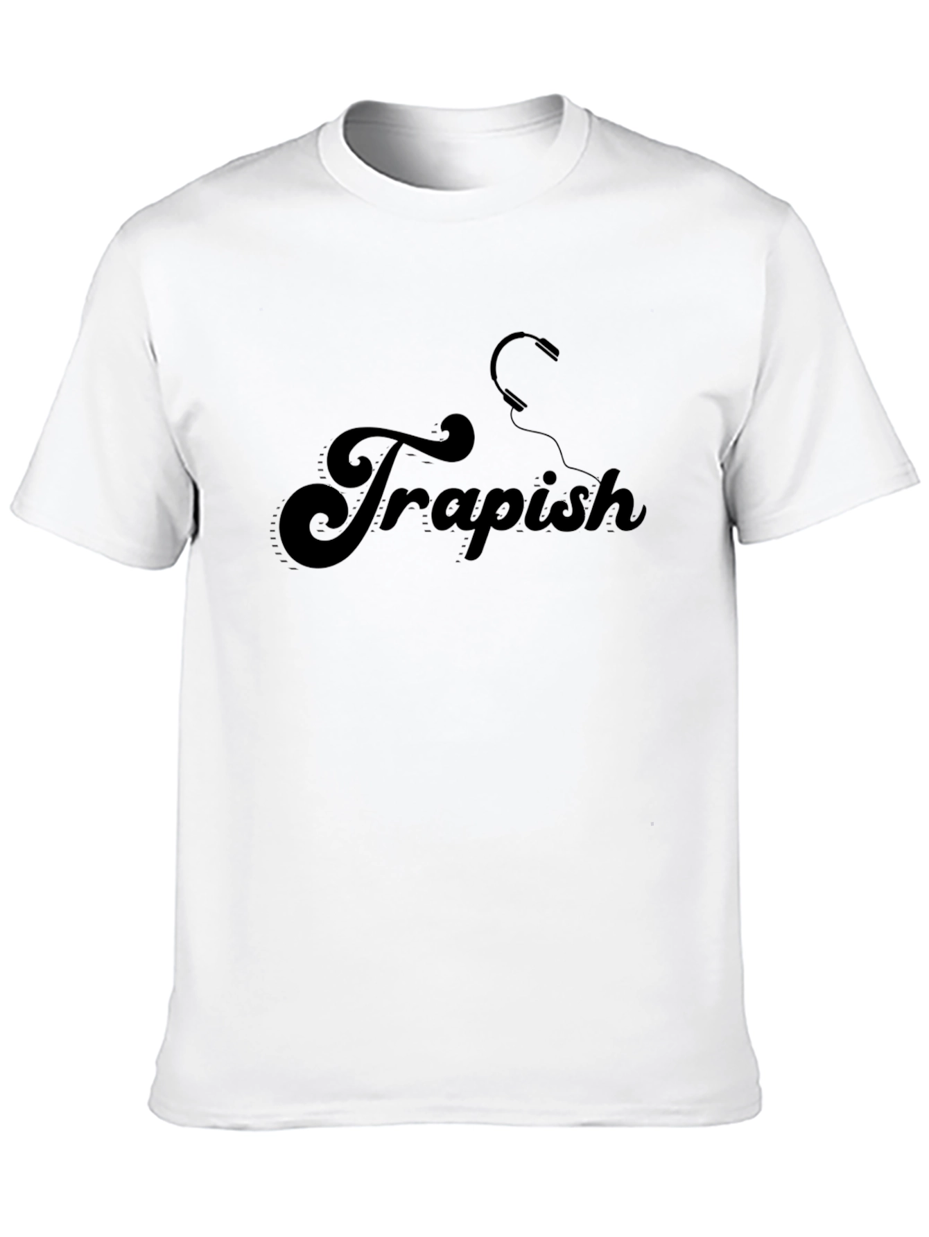 Trapish Graphic Tee - Stylish Black Cotton T-Shirt