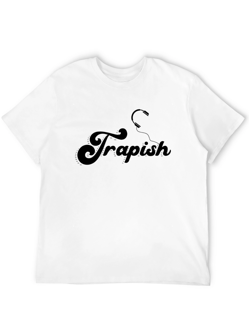 Trapish Graphic Tee - Stylish Black Cotton T-Shirt