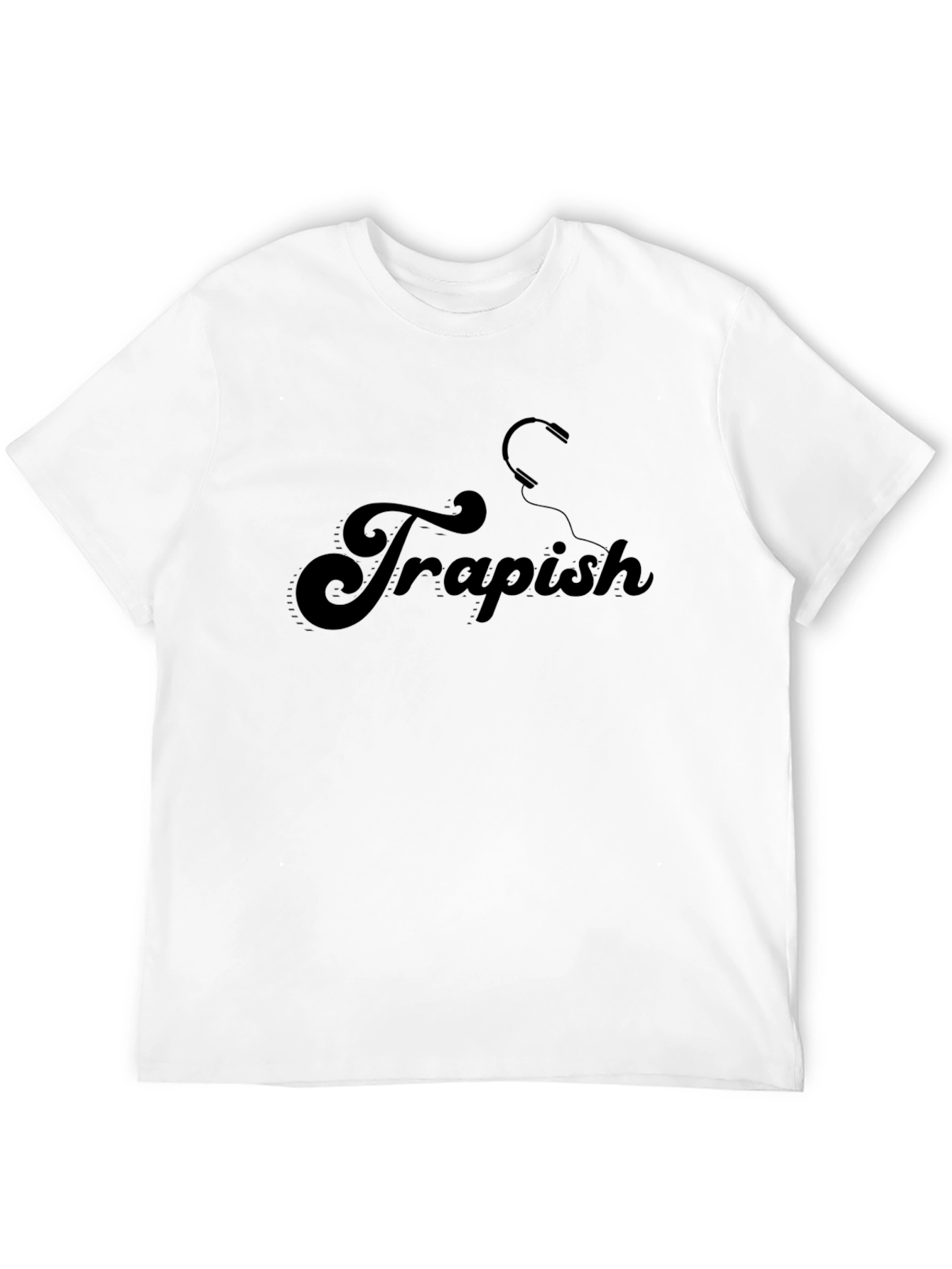 Trapish Graphic Tee - Stylish Black Cotton T-Shirt