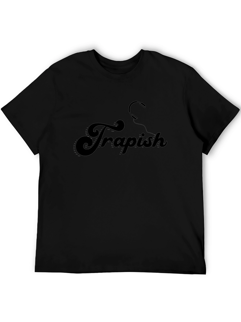 Trapish Graphic Tee - Stylish Black Cotton T-Shirt