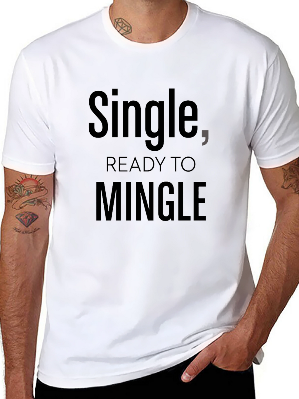 Single Ready to Mingle - Black Graphic Tee