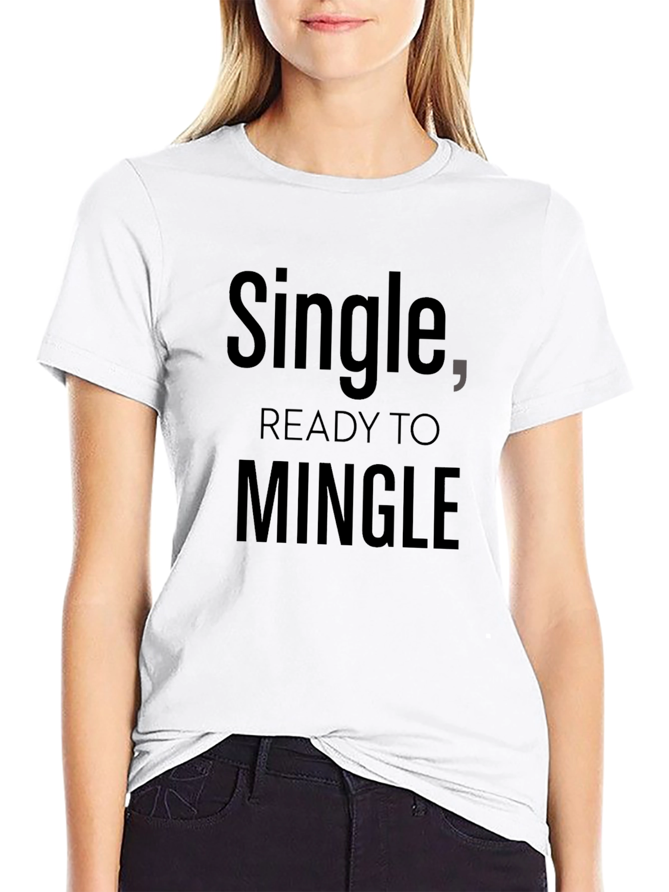 Single Ready to Mingle - Black Graphic Tee