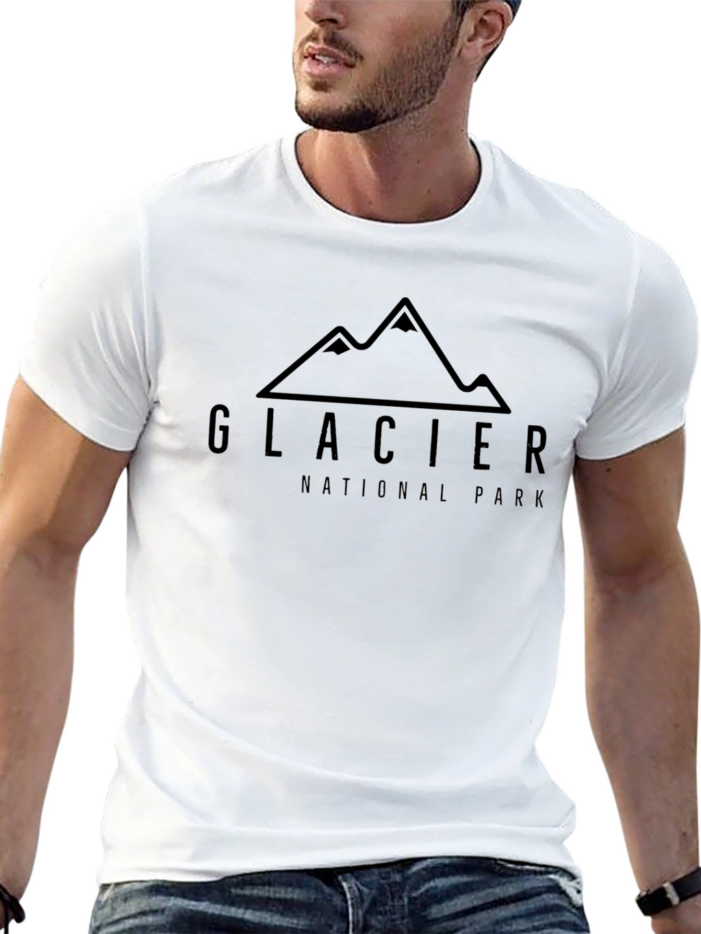 Glacier National Park Graphic Tee - Black
