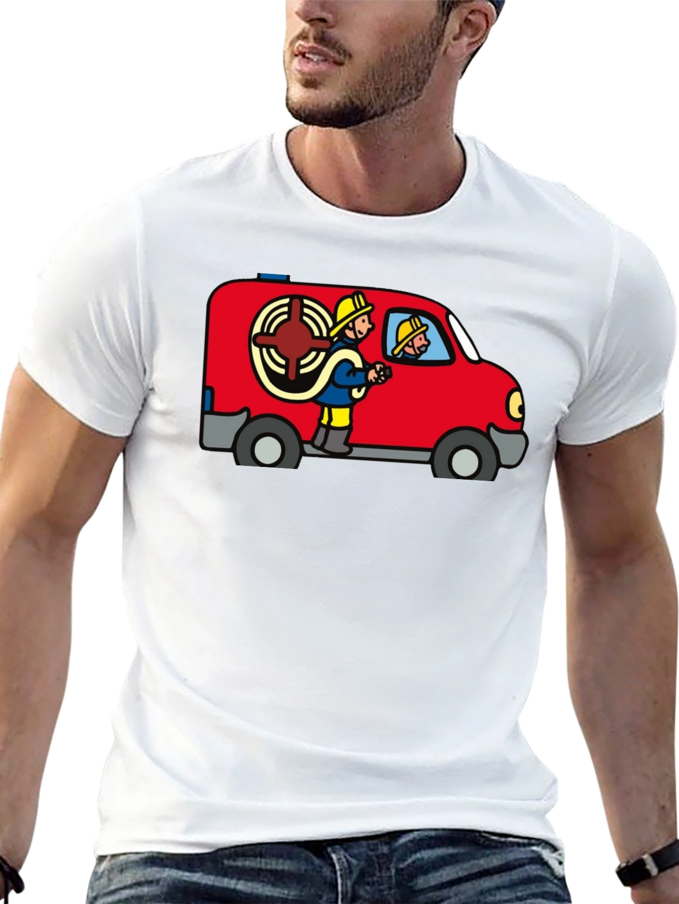Firefighter Van Graphic T-Shirt