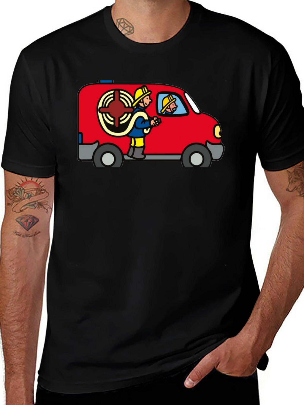 Firefighter Van Graphic T-Shirt