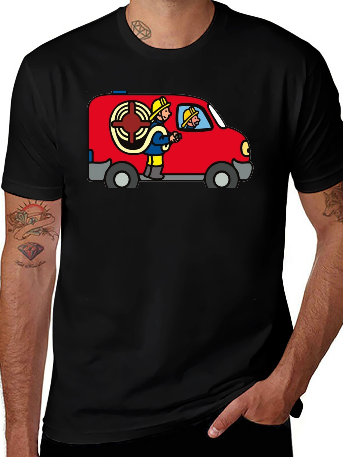 Firefighter Van Graphic T-Shirt
