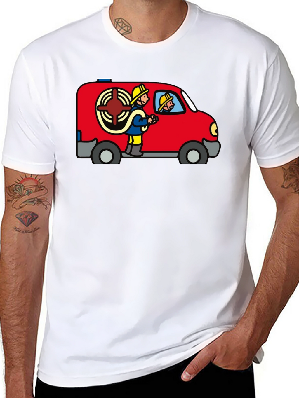 Firefighter Van Graphic T-Shirt
