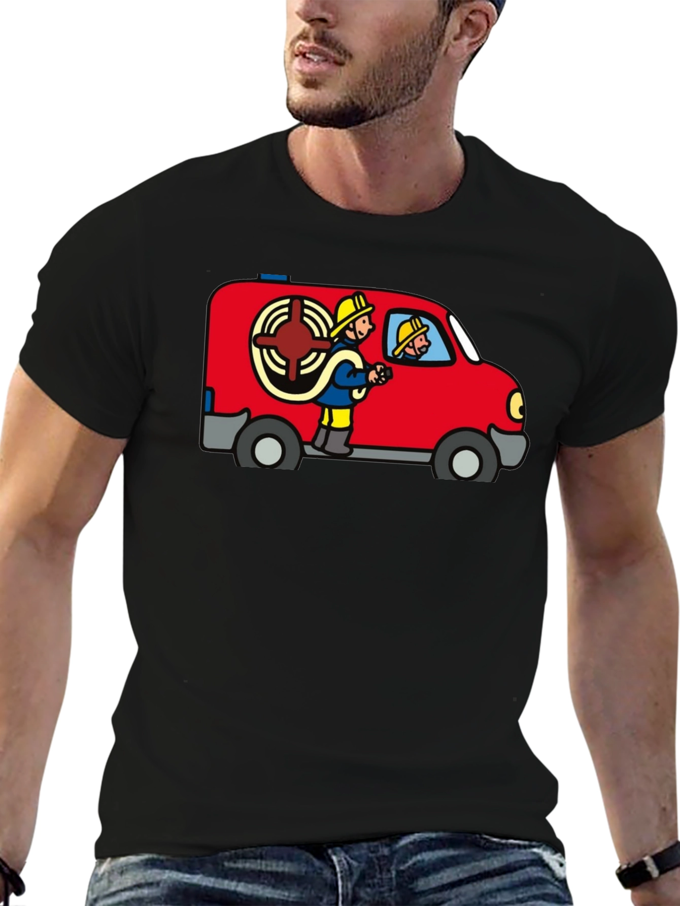 Firefighter Van Graphic T-Shirt