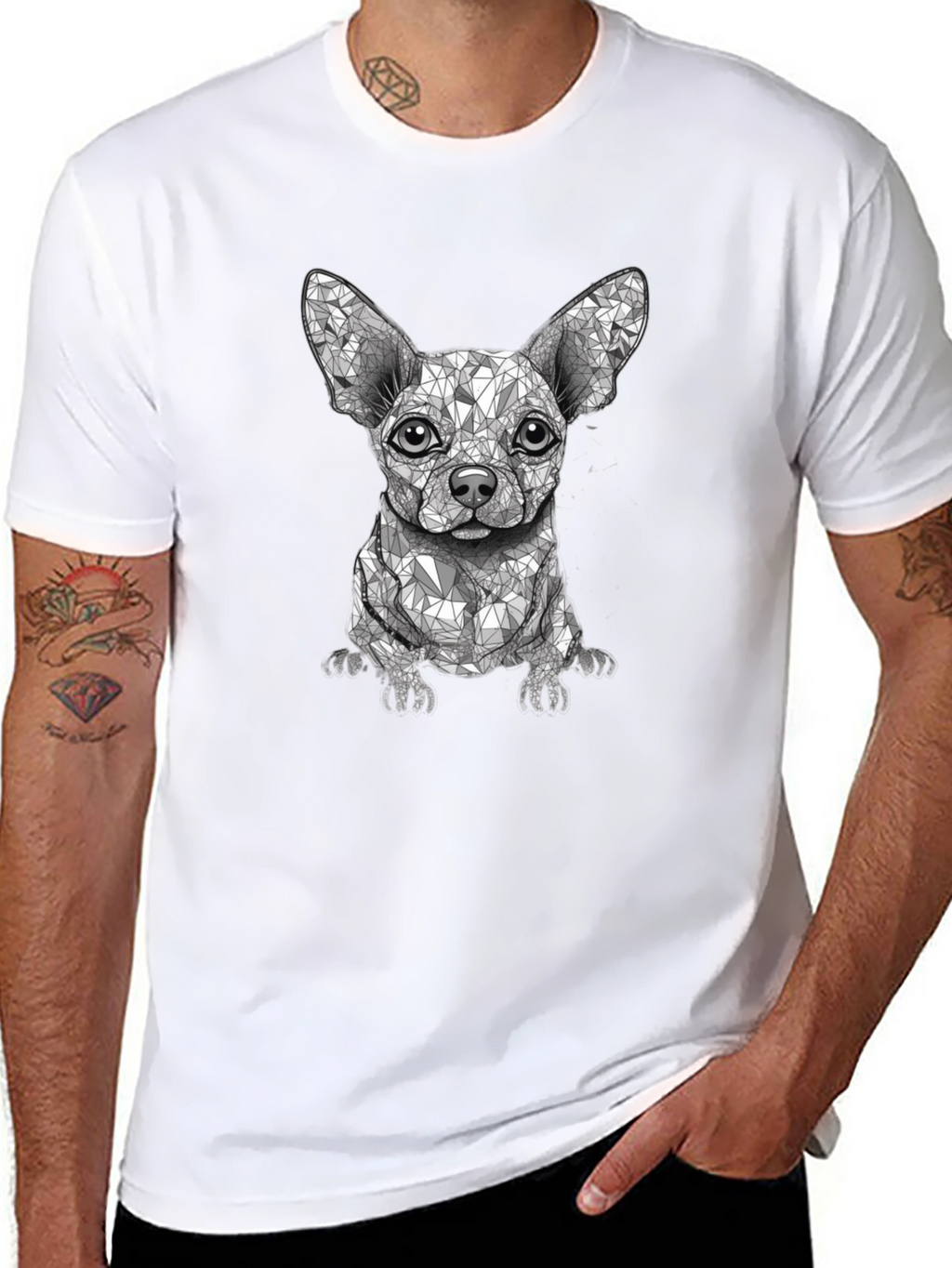 Geometric Chihuahua Graphic Tee