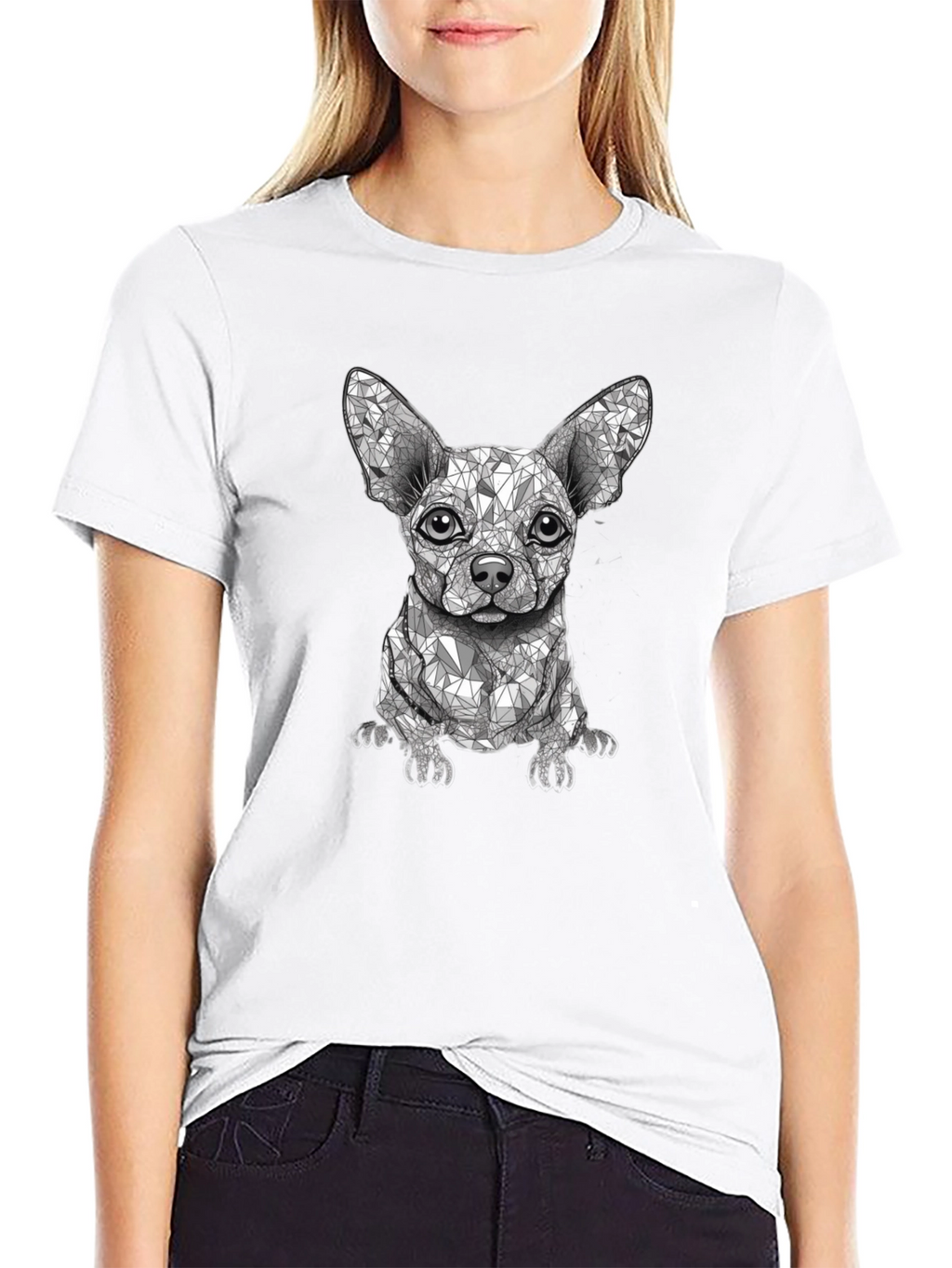 Geometric Chihuahua Graphic Tee