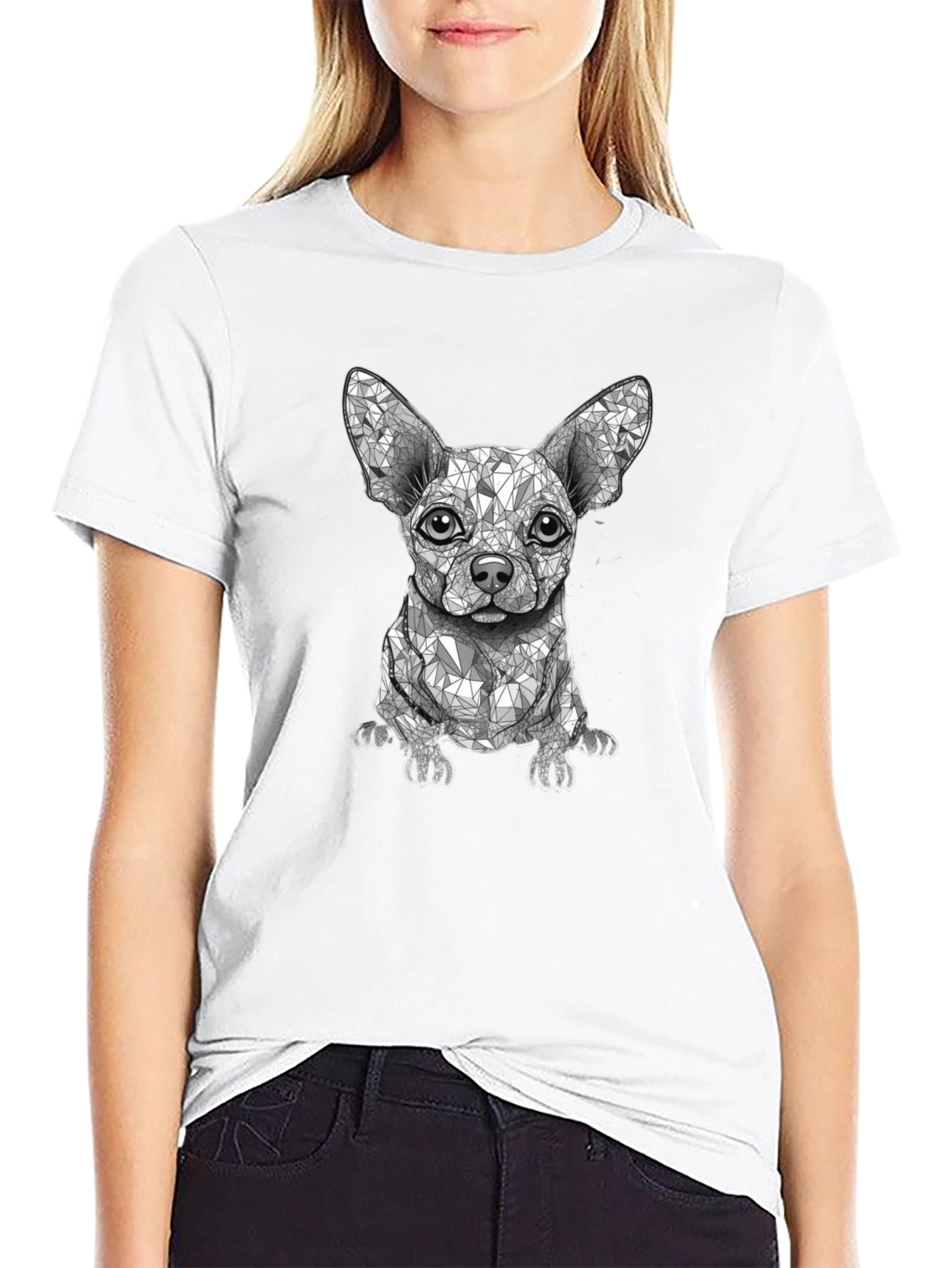 Geometric Chihuahua Graphic Tee