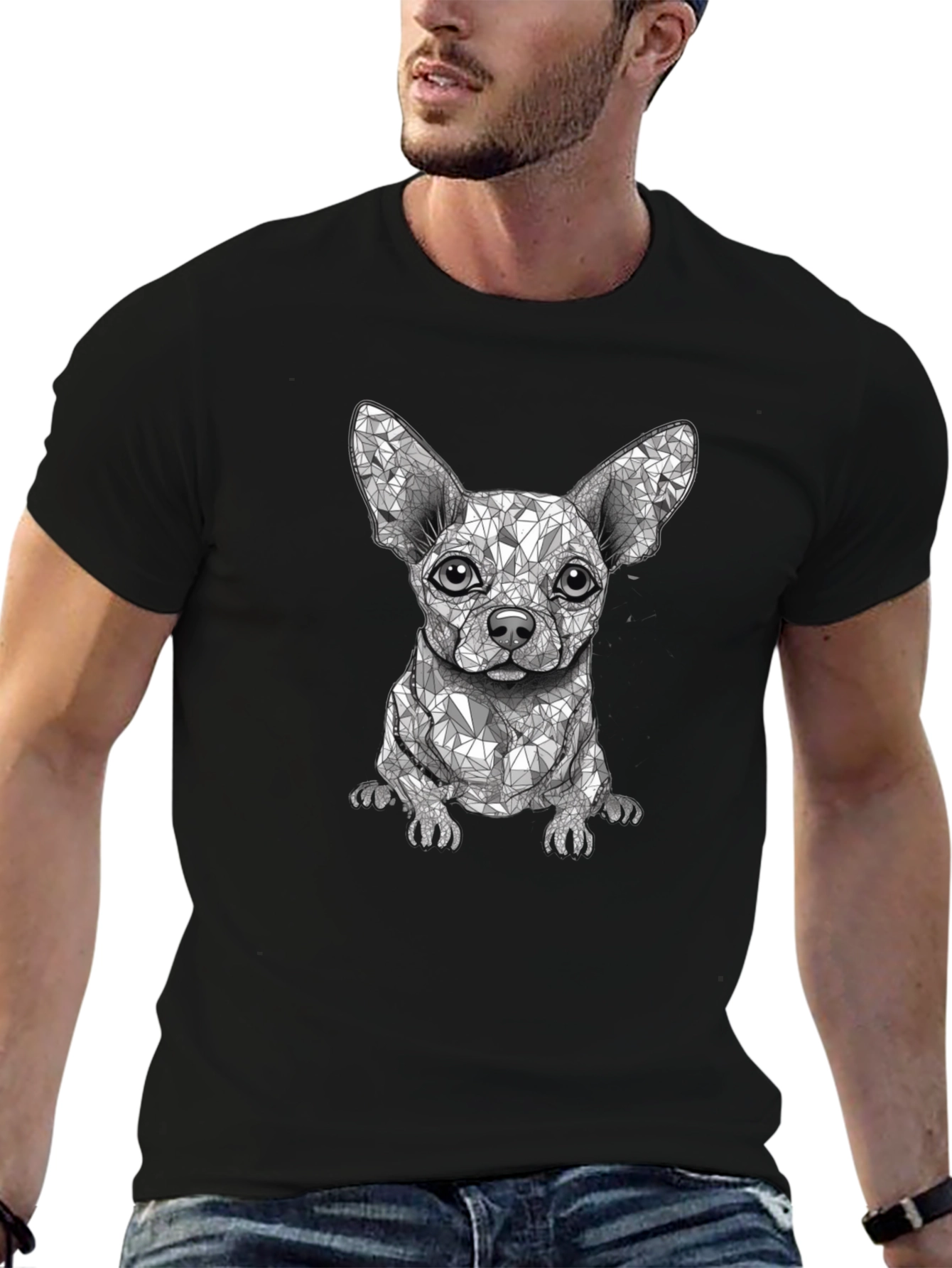 Geometric Chihuahua Graphic Tee