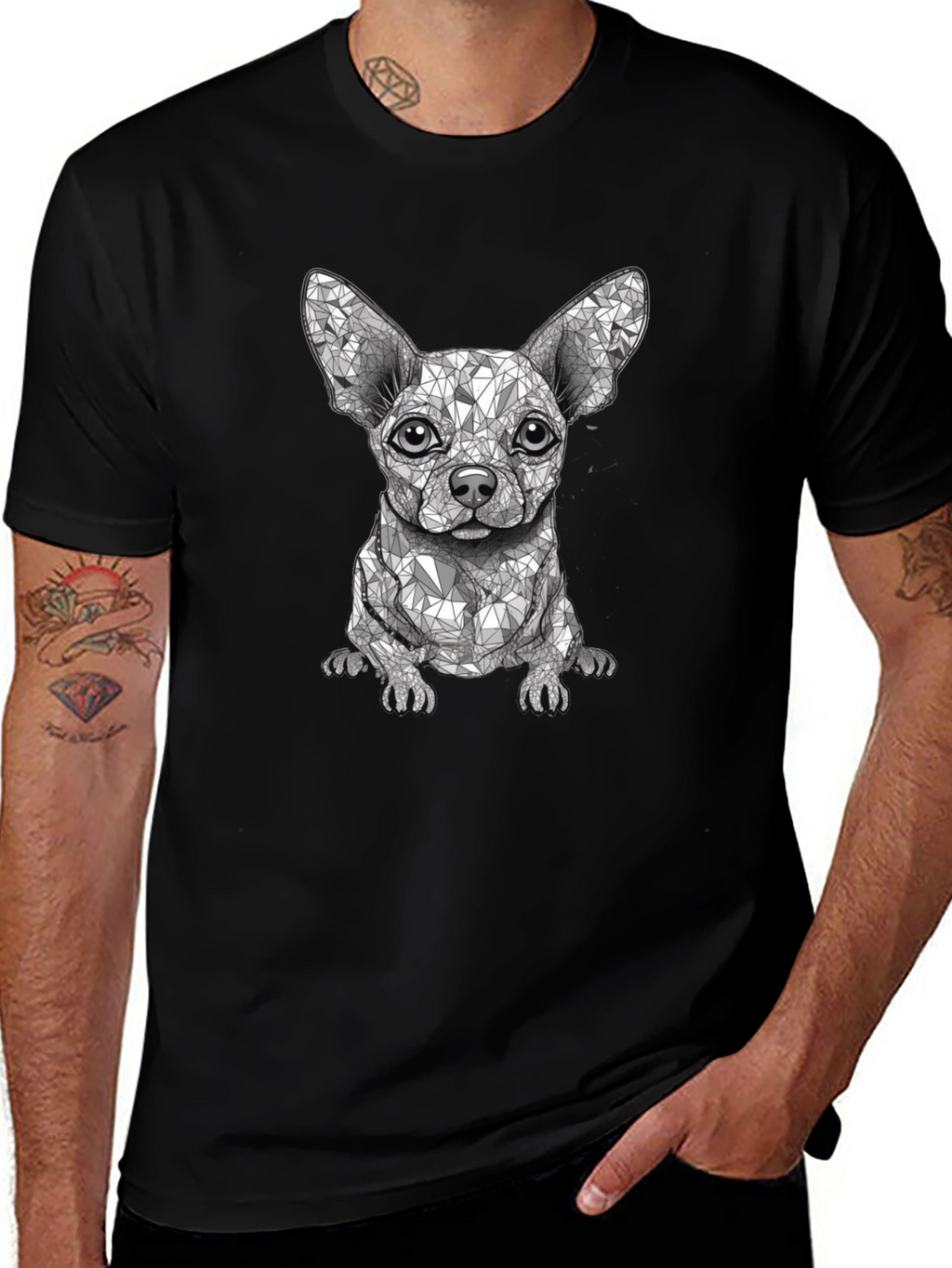 Geometric Chihuahua Graphic Tee