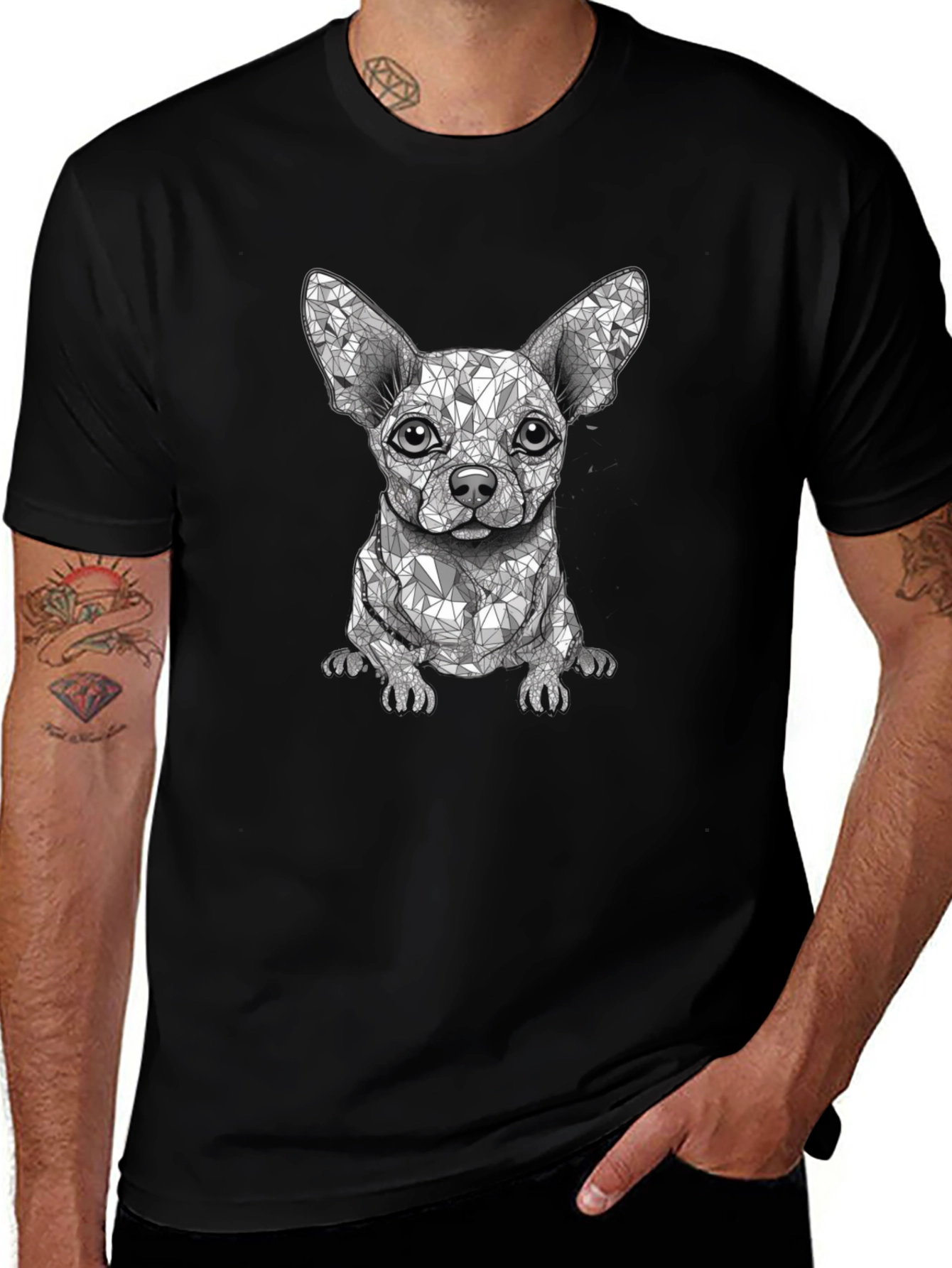 Geometric Chihuahua Graphic Tee