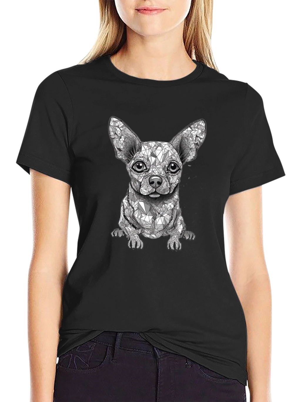 Geometric Chihuahua Graphic Tee