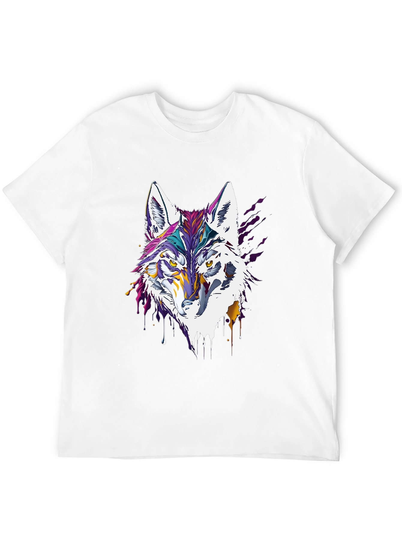 Artistic Wolf Graphic Tee - Modern Style