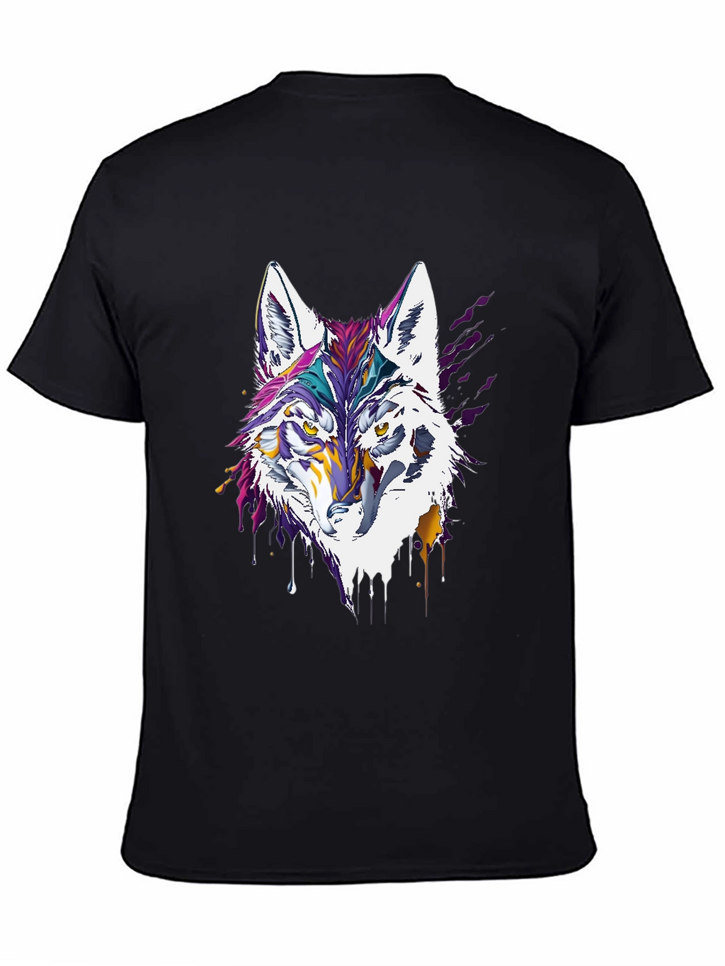 Artistic Wolf Graphic Tee - Modern Style