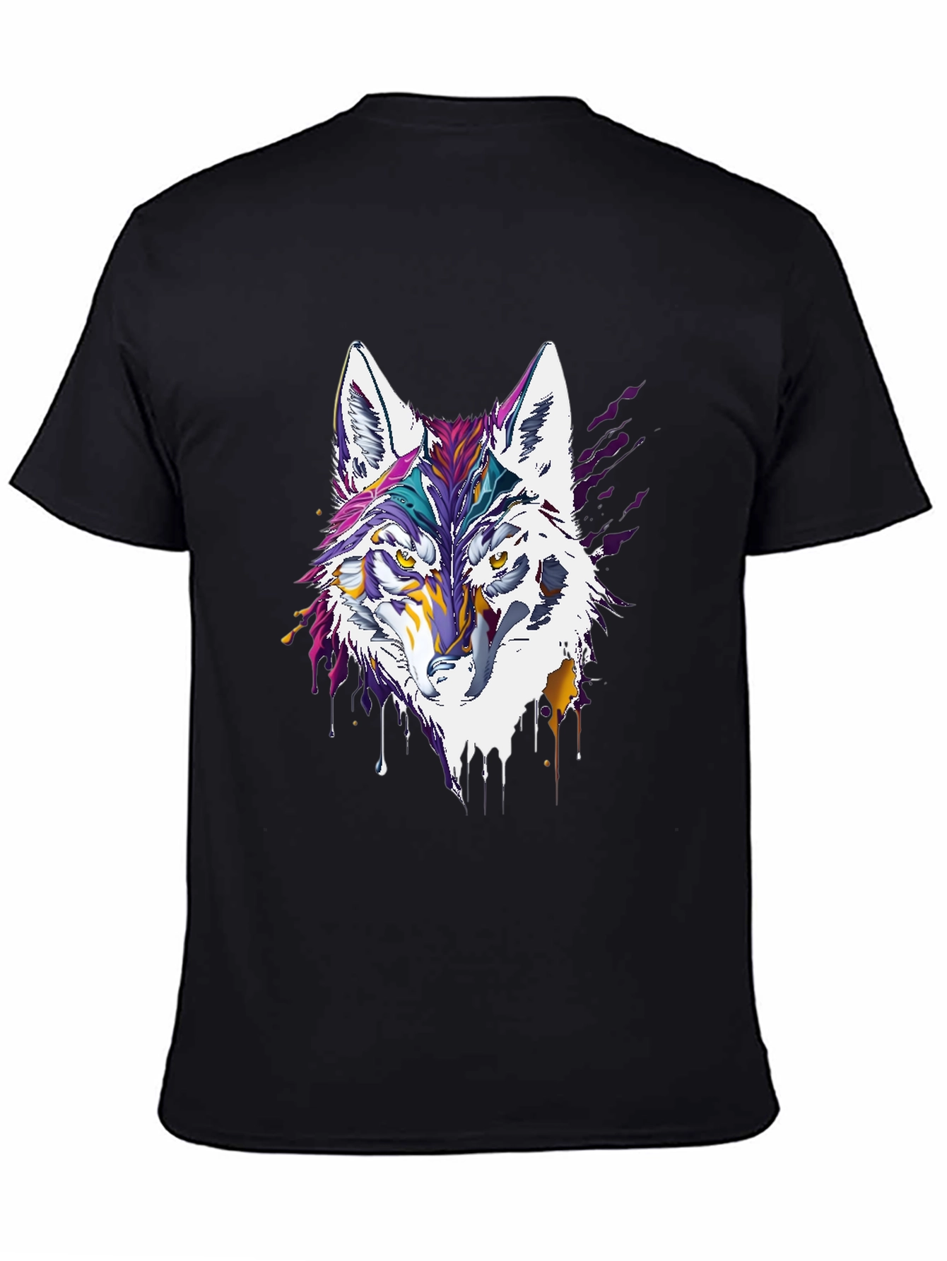Artistic Wolf Graphic Tee - Modern Style