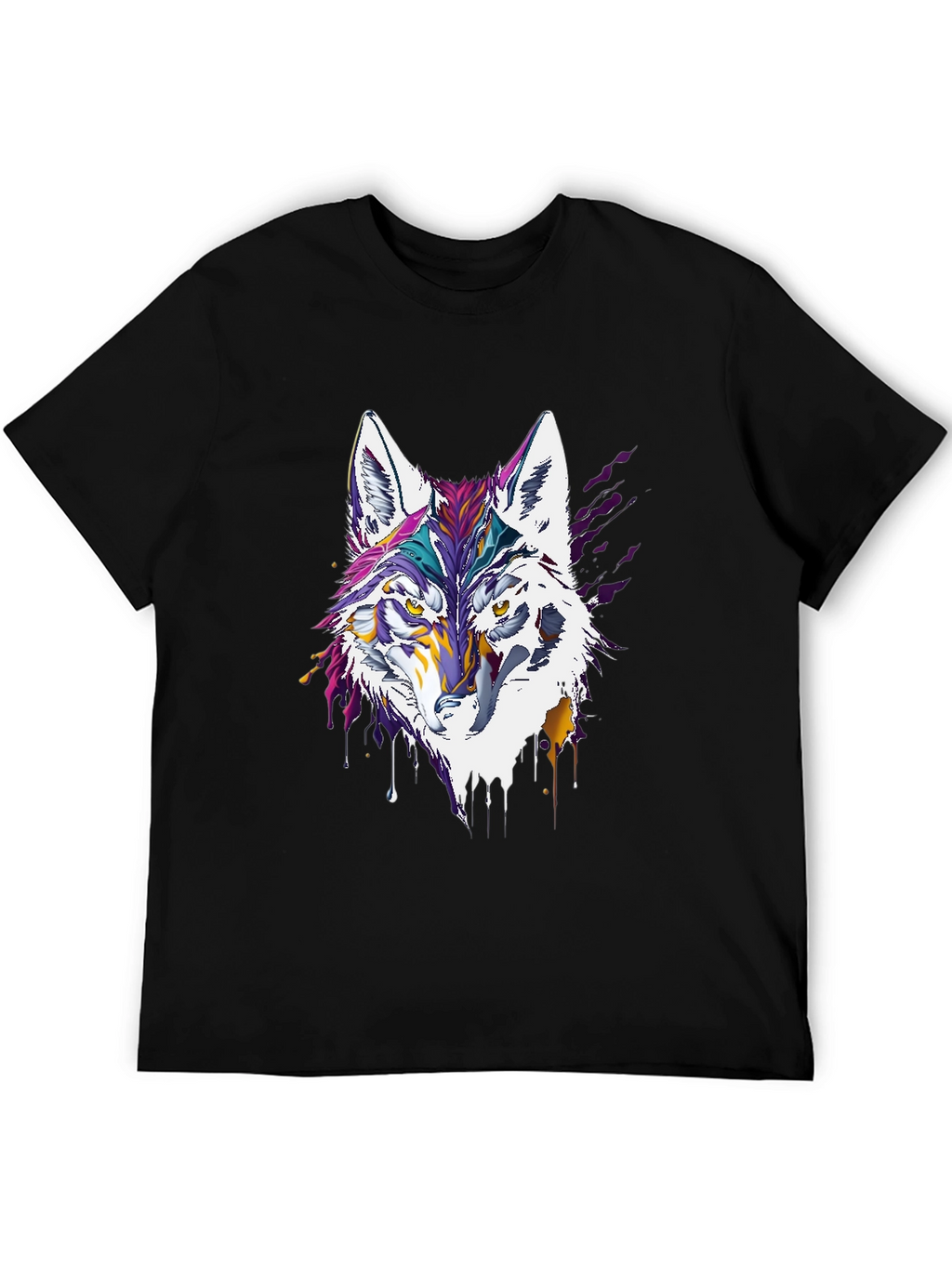 Artistic Wolf Graphic Tee - Modern Style
