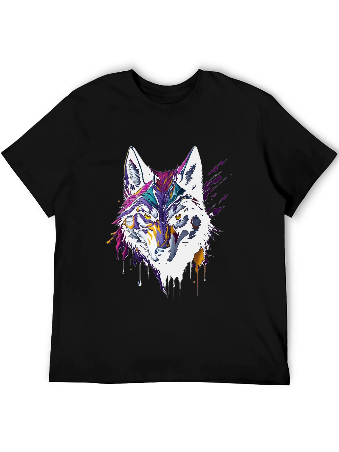 Artistic Wolf Graphic Tee - Modern Style