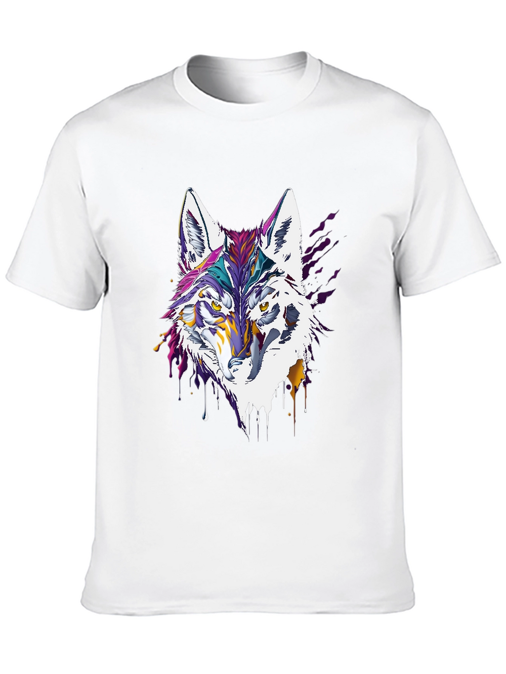 Artistic Wolf Graphic Tee - Modern Style