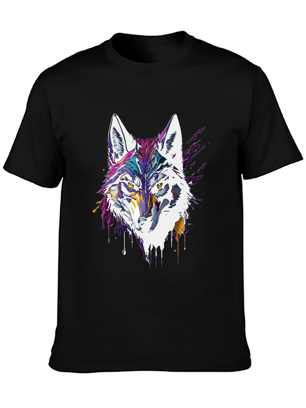 Artistic Wolf Graphic Tee - Modern Style