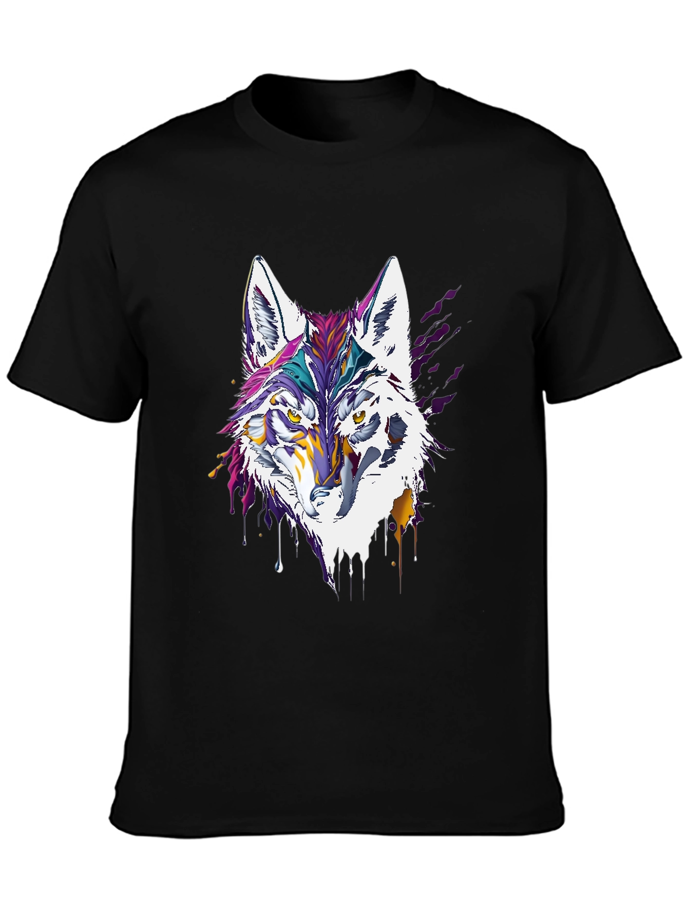Artistic Wolf Graphic Tee - Modern Style