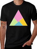 Geometric Triangle Graphic Tee - Modern Design