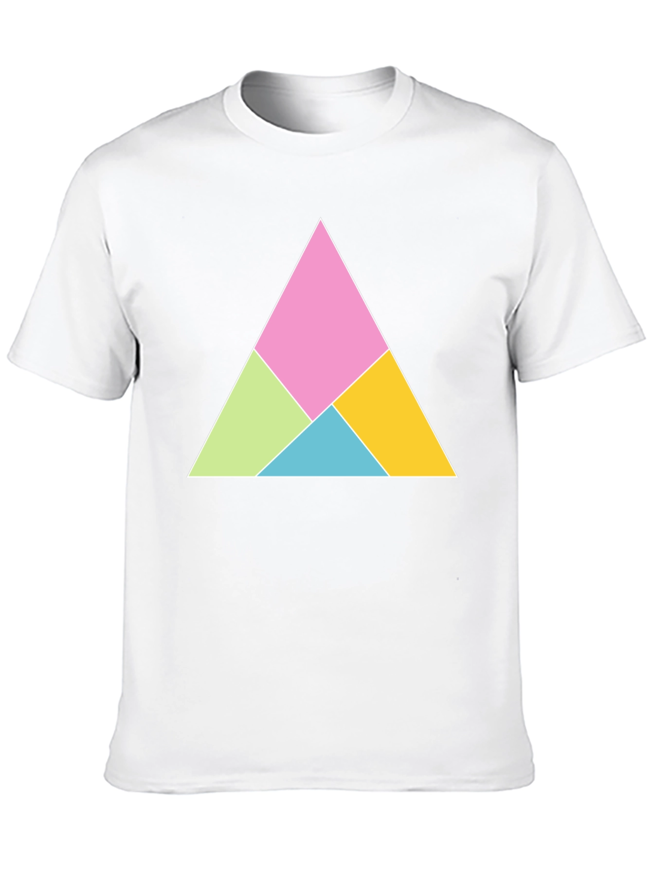 Geometric Triangle Graphic Tee - Modern Design