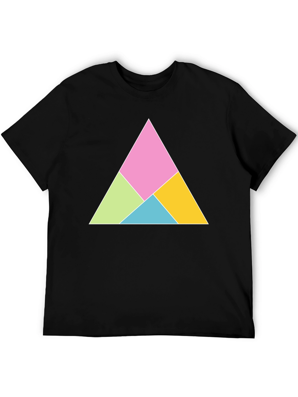 Geometric Triangle Graphic Tee - Modern Design