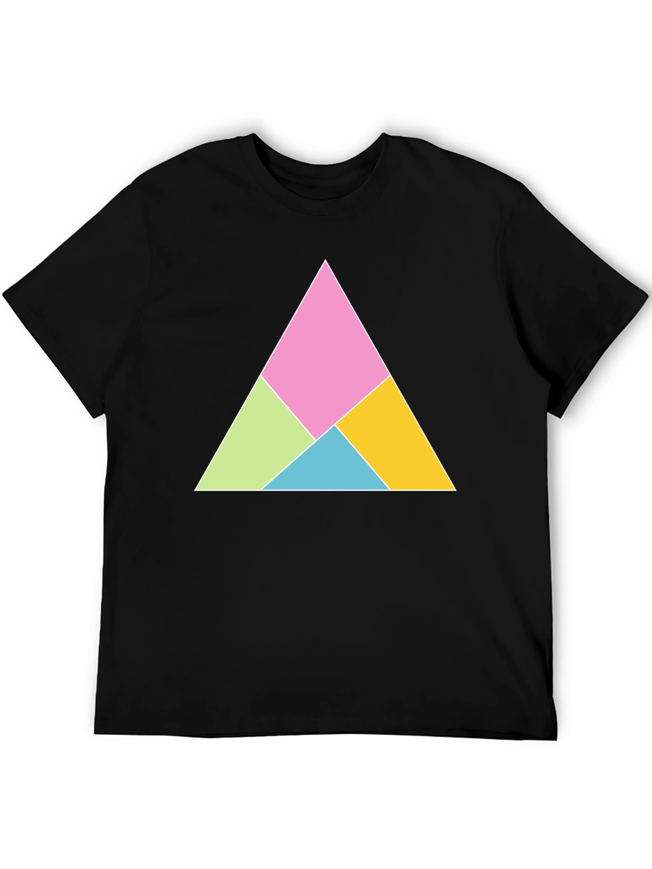 Geometric Triangle Graphic Tee - Modern Design