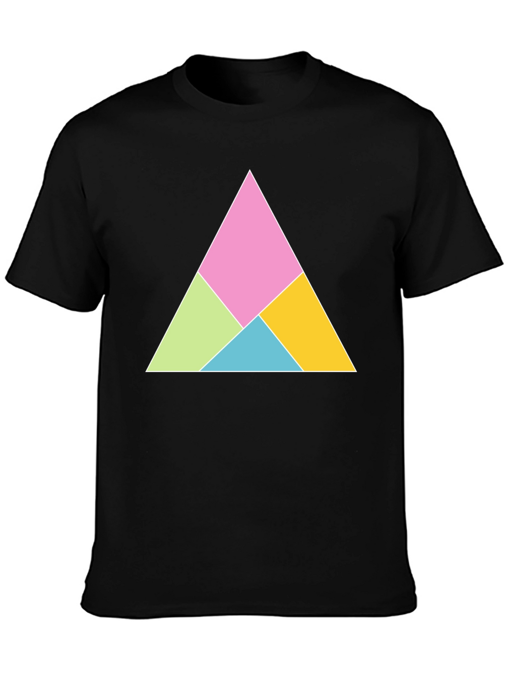 Geometric Triangle Graphic Tee - Modern Design