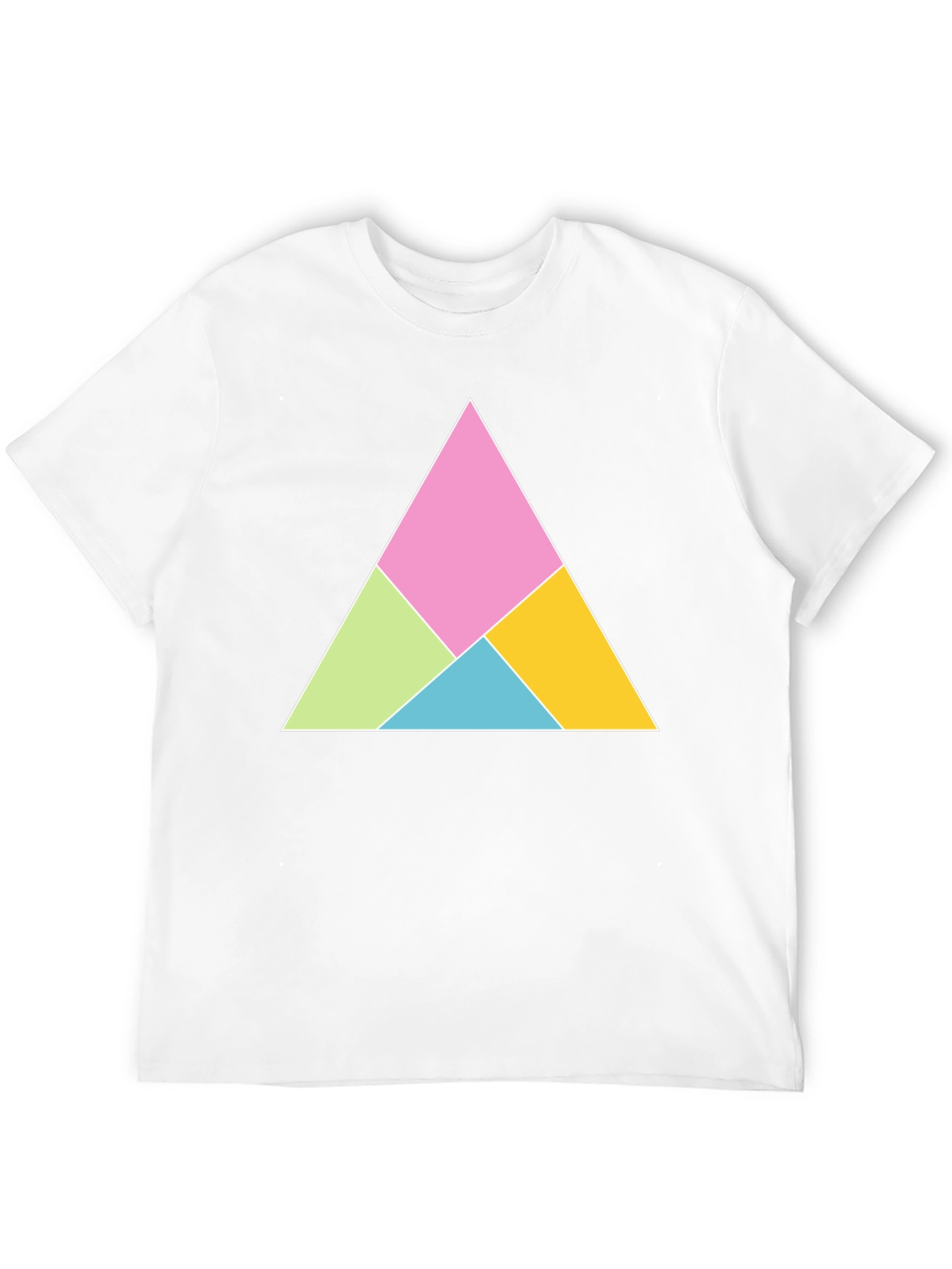 Geometric Triangle Graphic Tee - Modern Design