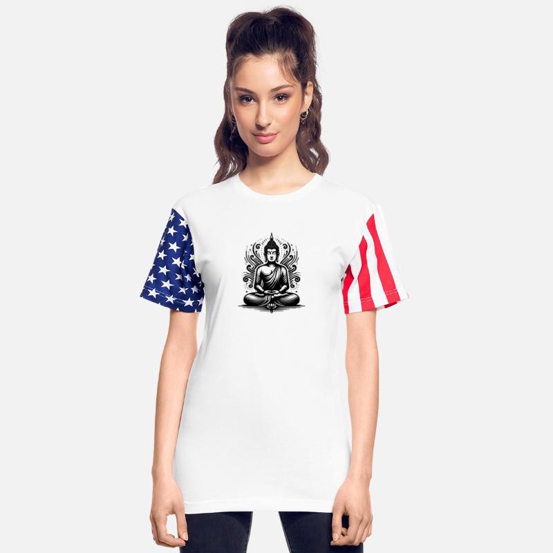Energy Flow Yoga Flowers Buddha Tattoo Style