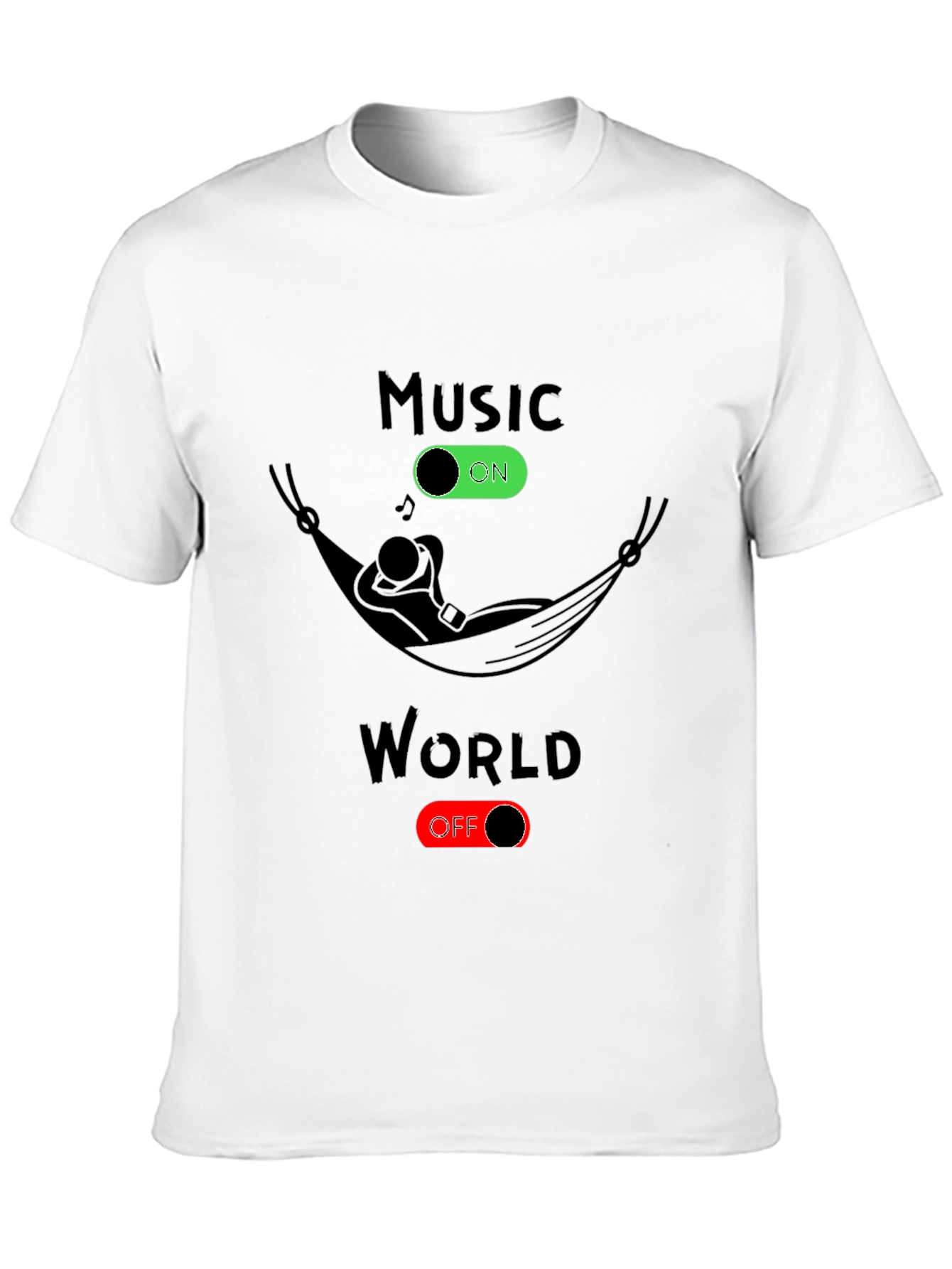 Music On World Off Graphic Tee