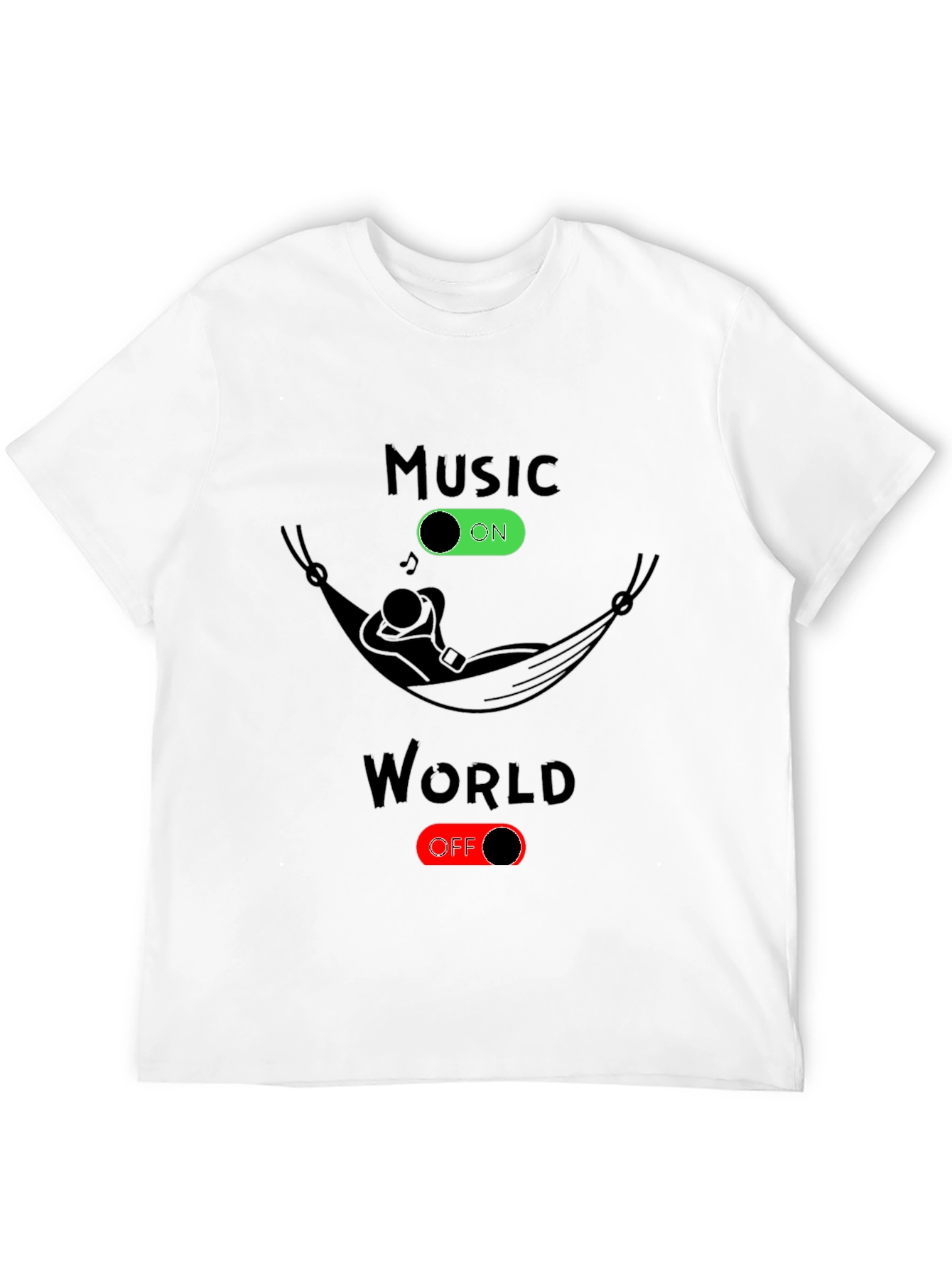 Music On World Off Graphic Tee