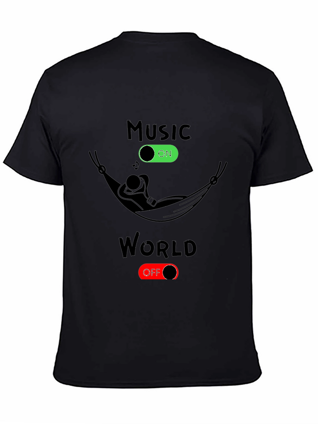 Music On World Off Graphic Tee