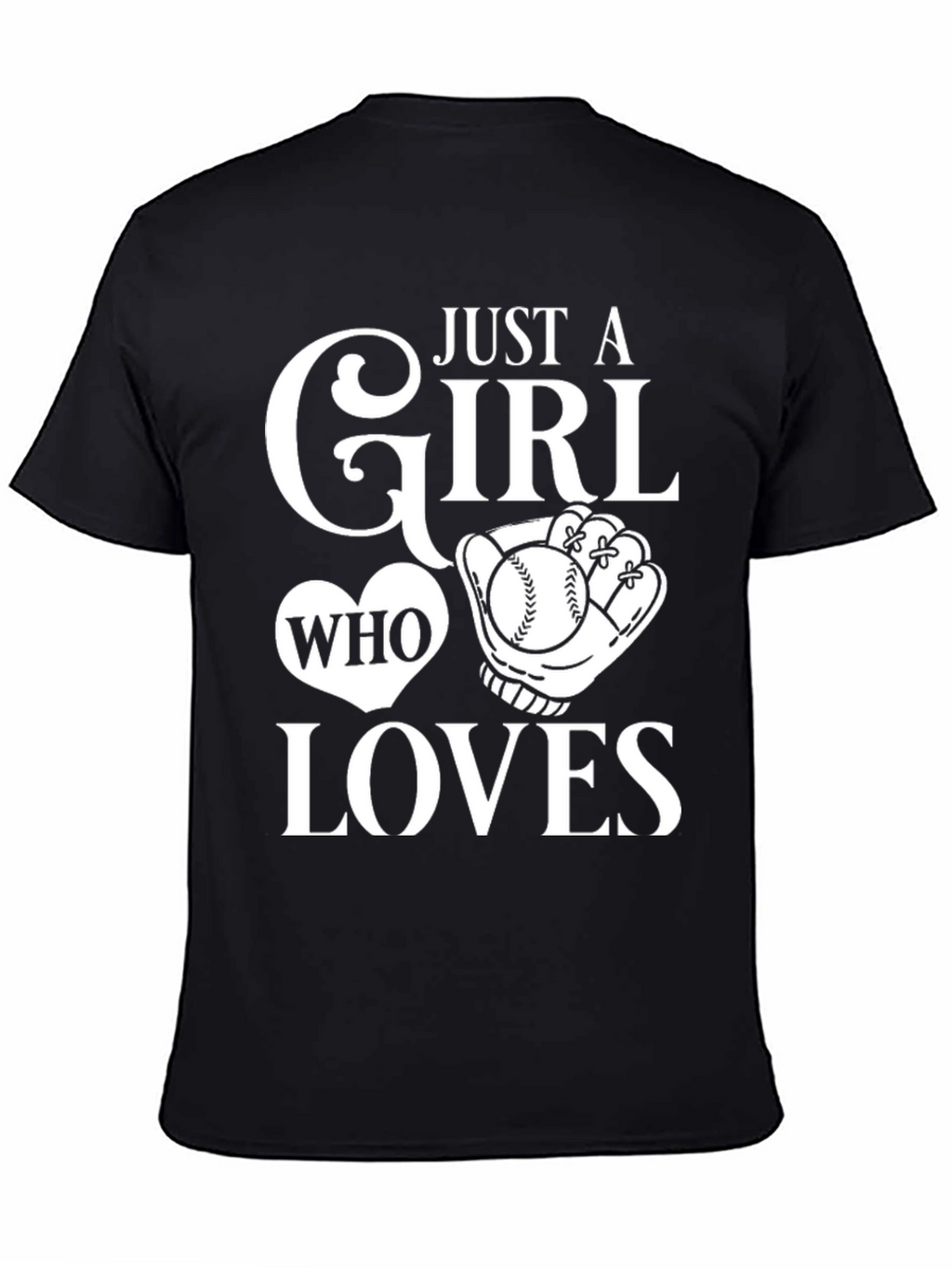 Just A Girl Who Loves Baseball T-Shirt