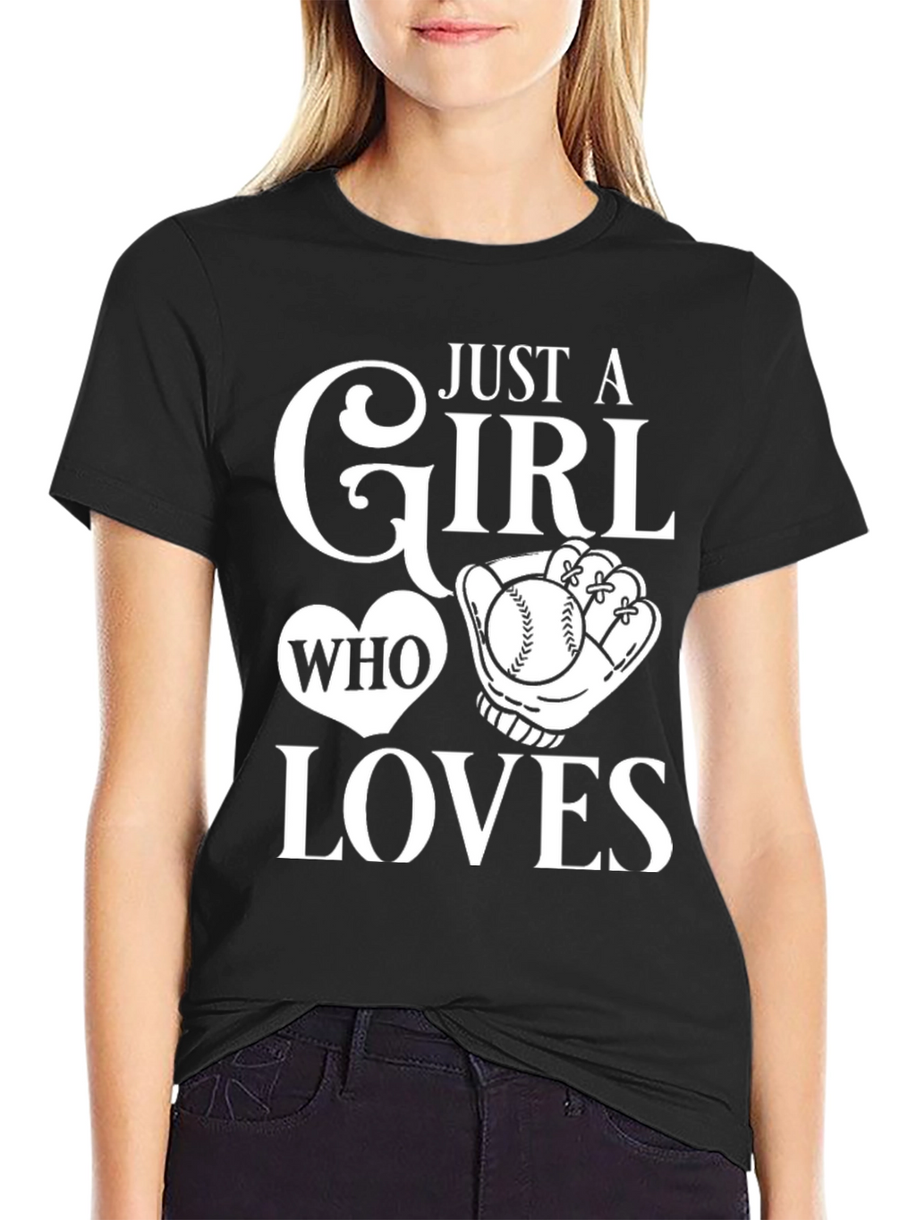 Just A Girl Who Loves Baseball T-Shirt