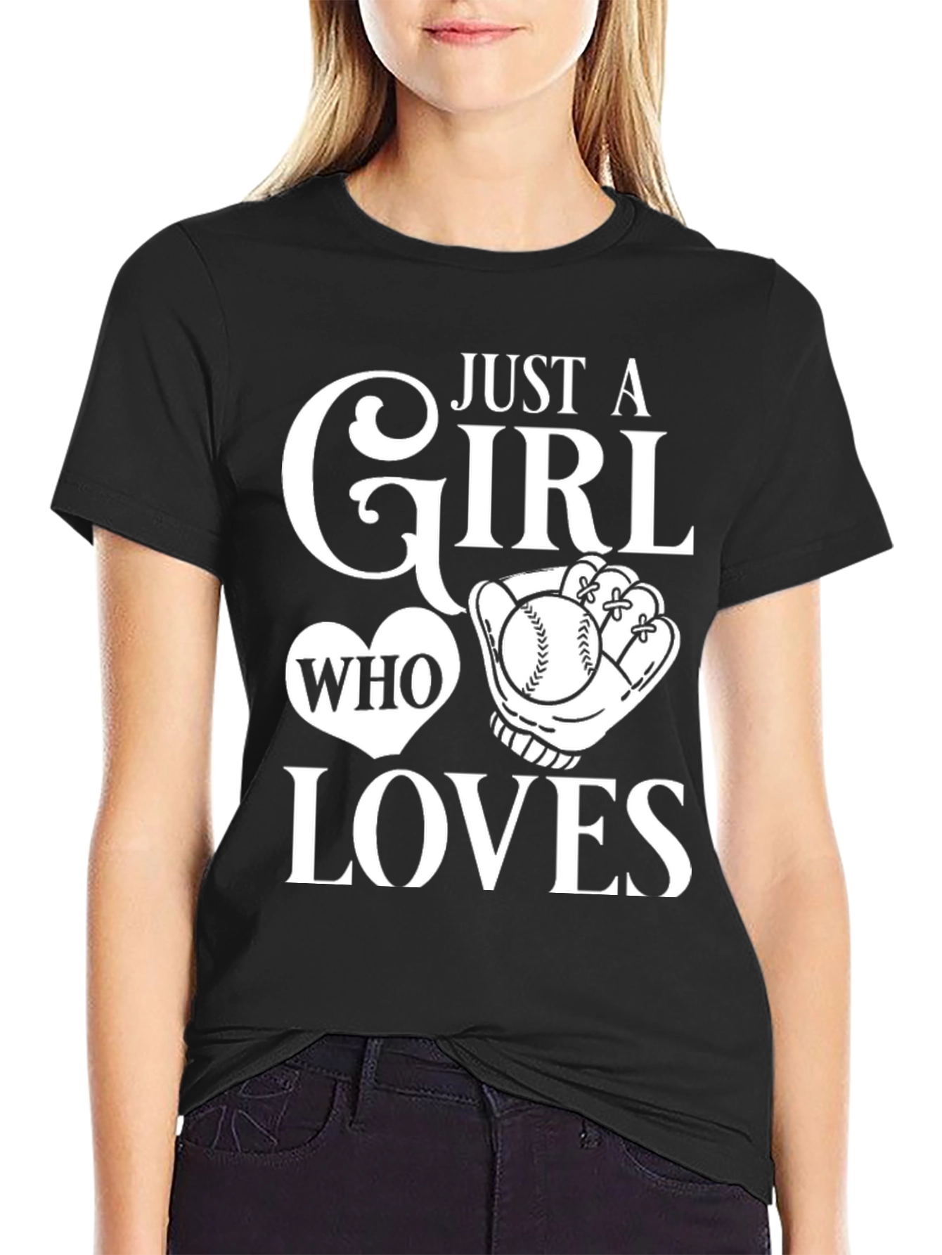 Just A Girl Who Loves Baseball T-Shirt