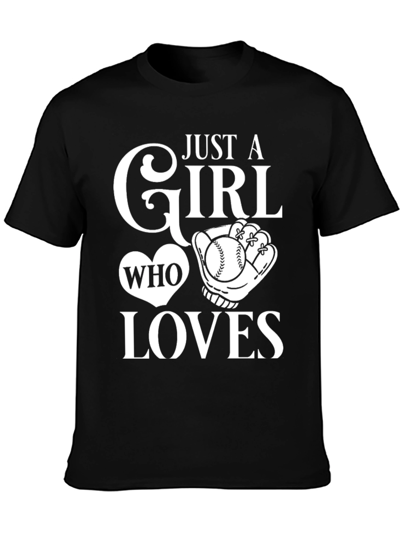 Just A Girl Who Loves Baseball T-Shirt