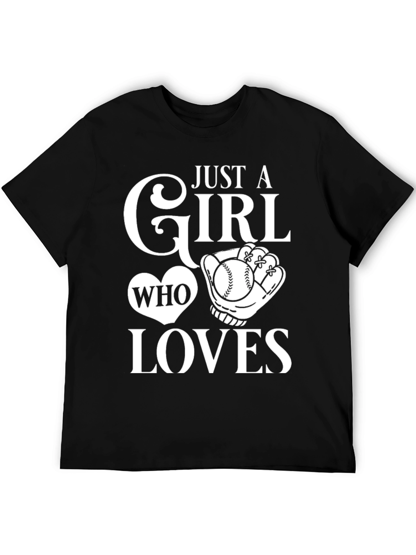 Just A Girl Who Loves Baseball T-Shirt