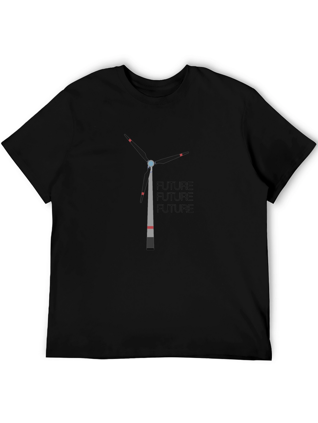 Future Wind Turbine Graphic Tee - Black