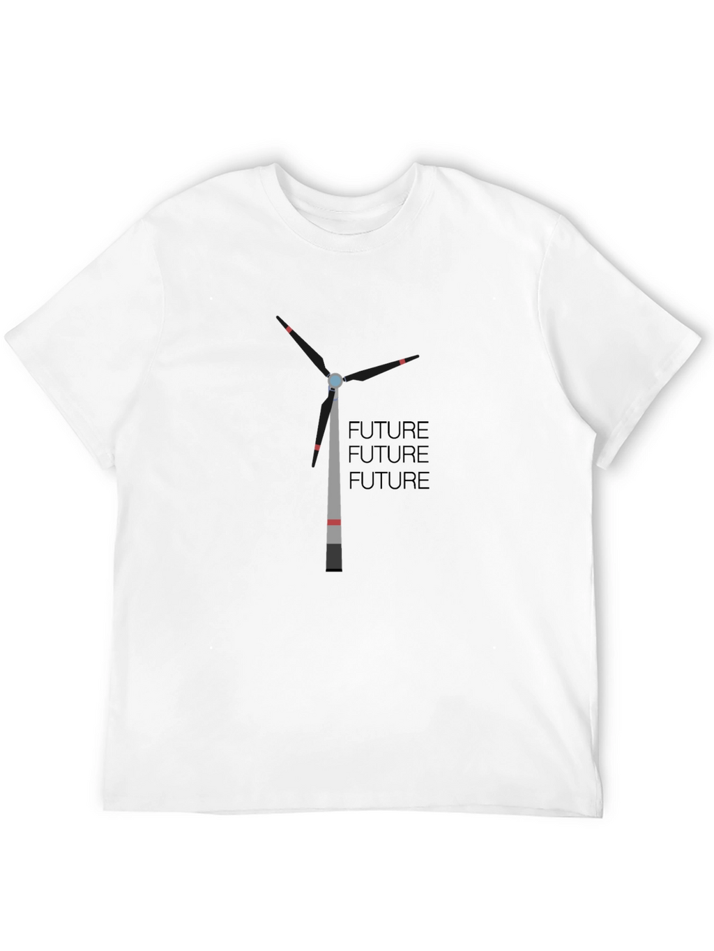 Future Wind Turbine Graphic Tee - Black