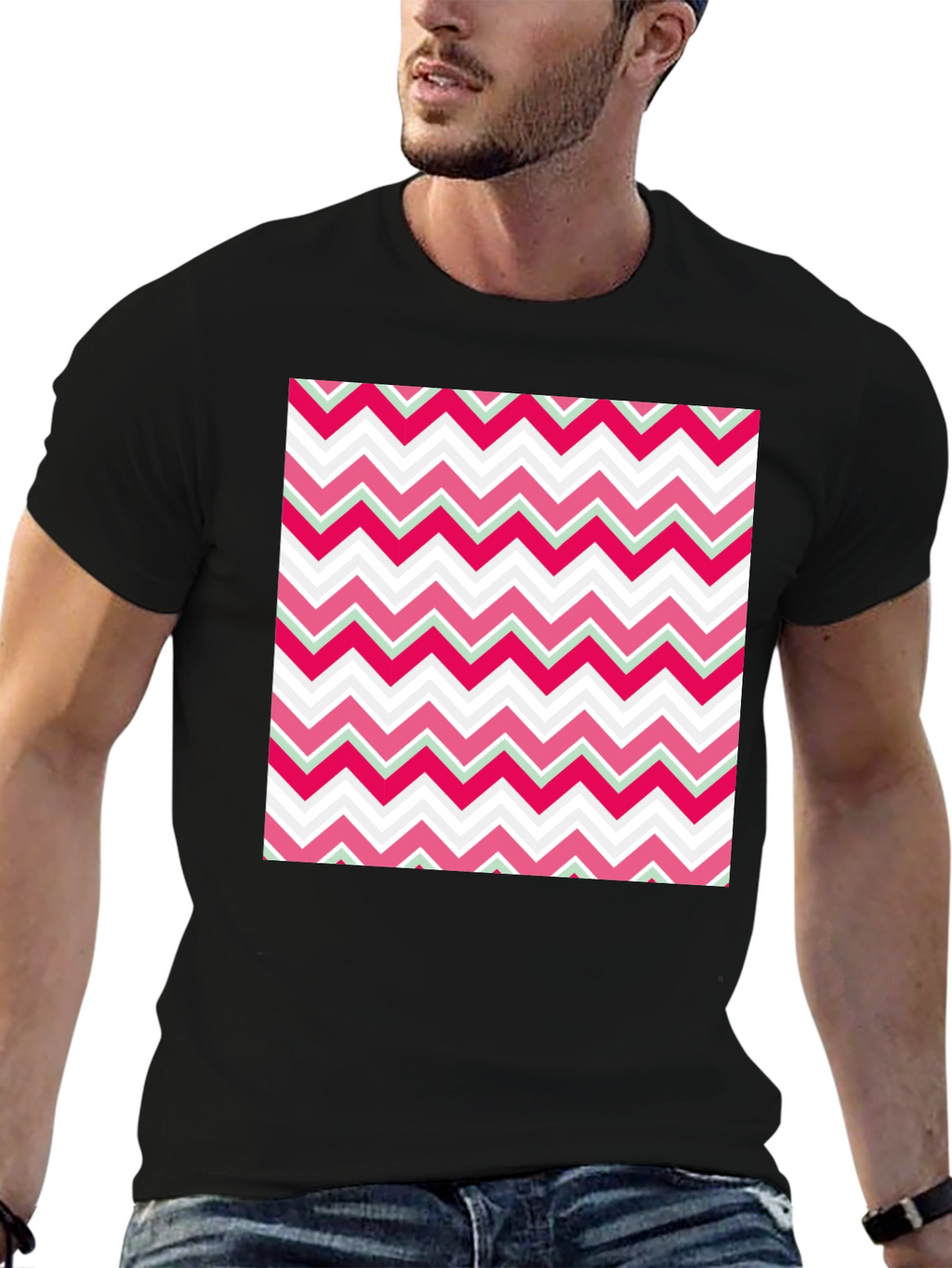 Zigzag Pattern T-Shirt - Modern Style
